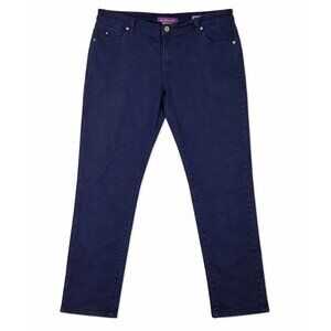 Gloria Vanderbilt 16W Amanda Jeans Straight Leg Navy Casual Denim Classic